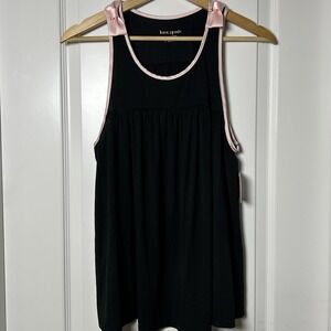 Kate Spade New York Black and Pink Bow Chemise Nightgown Coquette Y2K Style